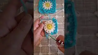 Tutorial ❤️&zwj;🔥 patrat crosetat model daisy