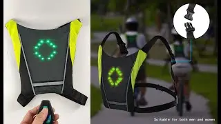 30 LED Light Remote Controlled Safety Vest For Cycling Camping