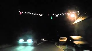 Driving At Night Through Saint Servais, C&ocirc;tes d'Armor, Brittany, France Christmas Eve 2011