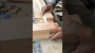 How To make work door frame in joint #wood #carpentry #diy