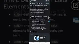HTML Description Lists