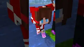 JJ found her in the water😊🤗 #minecraft #maizen #cute
