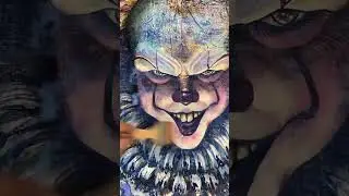 Painting Pennywise for #halloween 🎃 #shorts #spookyseason #art