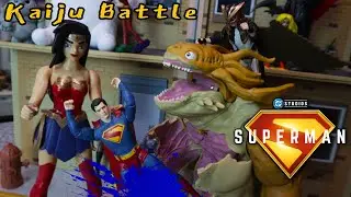 Unboxing y an&aacute;lisis de Superman 2025 Kaiju Battle | Set Spin Master Slime Battle