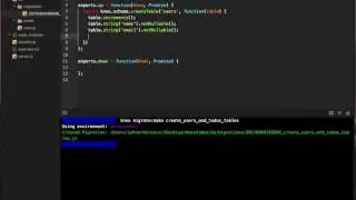 KnexJS Tutorial - 3 - Creating Migrations files
