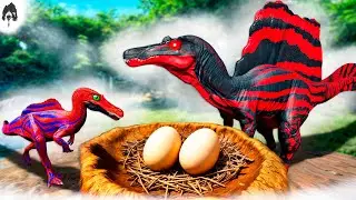 the isle - Saindo Do Ovo! Bebê Spino: Fui Abandonado no Ninho! Invasão do T-Rex!