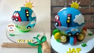 Kids Car Theme Pinata Cake |#shorts #pinatacake