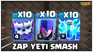 Th14 Yeti Witch Attack Strategy with Zap Spell | Best Th14 Attack Strategy | Clash of Clans
