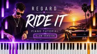 Learn To Play Ride It Regard on Piano! (Medium) SLOW 50% Speed