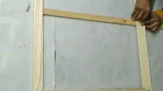 How to make your own canvas frame? A1 size canvas frame making process. #A1sizecanvas #canvasframe