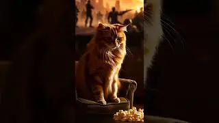 😹 Cat Eats Popcorn Like a Human&hellip; Until THIS Happens! 🍿🐱