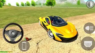 McLaren Supercar Extreme Speed Ride Gameplay | Indian Car Simulator & Indian Bike Driving 3D Village