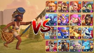 Summer Champion max level VS All Troops and Super Troops in clash of clan, COCFun