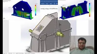Gearbox FEA -  thermal and stress analysis simulation
