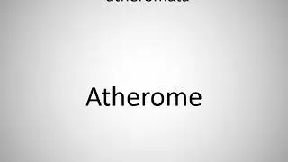 How to say atheromata in German?