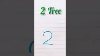 🌳 drawing a tree by number 2 easy. #drawing #art #short