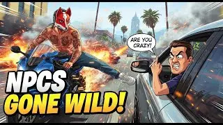 GTA 5 | TROLLING NPCs WITH A BIKE KICK | FUNNY MOMENTS
