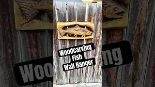 Woodcarving Fish Wall Hanger Art