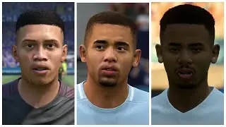 Gabriel Jesus Face Evolution FIFA 17 to FIFA 22