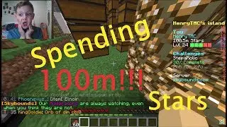 SPENDING 100 MILLION STARS TO IMPROVE MY ISLAND - Minecraft Skybounds