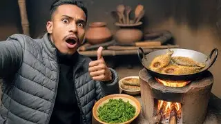 পদ্মার ইলিশ ভাজা আর লাউ শাকের মাটির চুলার রান্না! | Hilsa Fish & Lau Shak Vlog #VillageCooking 