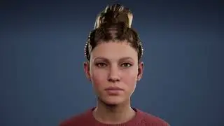 Base Metahuman with braids hair for UE4 groom plugin (alembic hair)