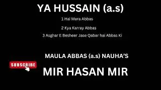 MAULA ABBAS A.S NAUHAS OF MIR HASAN MIR