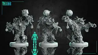 3D print miniatures, snow elemental snow man christmas monster for winter campaign, role play game