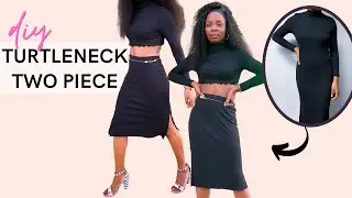 DIY Fall Clothing Transformation | Turtleneck Two Piece Outfit