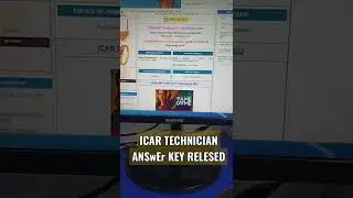ICAR TECHNICIAN ANSWER KeY 2022 RELEASED