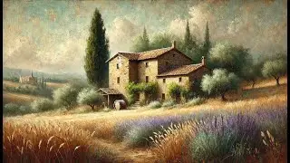Tuscan Countryside Classical Canvas | No Frame 4K TV Art | Art Screensaver for TV | 1 Scene - 1 Hr