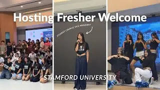Hosting Fresher Welcome Event as Student Council Member | Burmese International Student, STIU