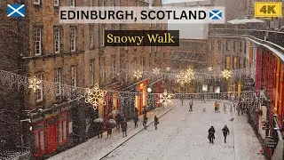 Snowy Streets of EDINBURGH ❄️ | Throwback to a Timeless Winter Walk | Scotland walking tour.