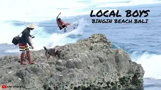 SURFING WITH LOCAL WET SEASON AT BINGIN BEACH BALI