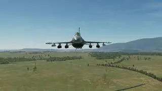 DCS F-16 CBU-97 bomb run on an SA-11 site.