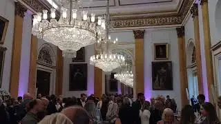 Wine tasting event inside the Liverpool City Hall building.