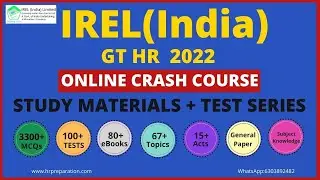 IREL Graduate Trainee HR Online Crash Course |IREL GT Human Resource 2022