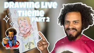 AlaniJ drawing Live theme caricature  Part 2/2