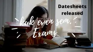 Kuk university 2021 datesheet released even sem. #shorts