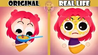 Chibi Mira Soup Spoon Prank 🍲 | KPop Demon Hunters Animation | Original vs Plush Toys