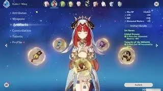 Nilou and Dendro Traveler team
