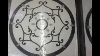 60 Inch Square Mosaic Floor Medallion- Model Ruby- Medallionsplus.com