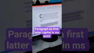 Paragraph ka first latter capital in ms word | Ms word shortcuts #shorts #mswordshortcuts #computer