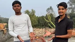 Jalebi eating challenge 🍯 in winter season Winner Get’s the first prize loser eat red chilli 🌶️ #new