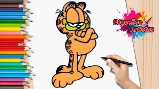 Dibuja y Colorea al Gato Garfield 🐱 Dibujos para niños