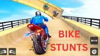 DIFFICULT SKY TRACK BIKE STUNTS #motorcycle #bikegames #games