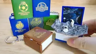Mini 3D Pop-Up Book Keychain