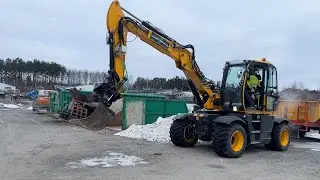 K&ouml;p Hjulgr&auml;vare JCB Hydradig HD110WT 4F med vagn & redskap p&aring; Klaravik