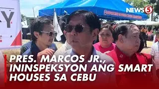 Pres  Marcos Jr , ininspeksyon ang mga modular shelters para sa mga biktima ng lindol