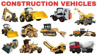 CONSTRUCTION VEHICLES | Learn Big Machine Names for Kids | Fun Truck & Vehicle Video!